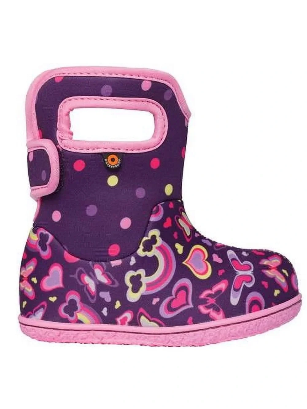 BOGS Baby Rain Boots Velcro Toddler Size 6 Butterfly Rainbow NEW